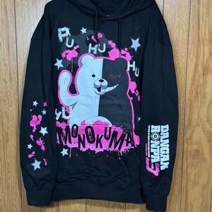 NWT Black and pink Danganronpa 3 Monokuma‎ hoodie Size 2XL